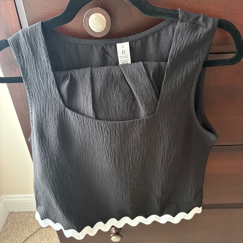 Size Small RicRac Short and Tank Set - Black and White